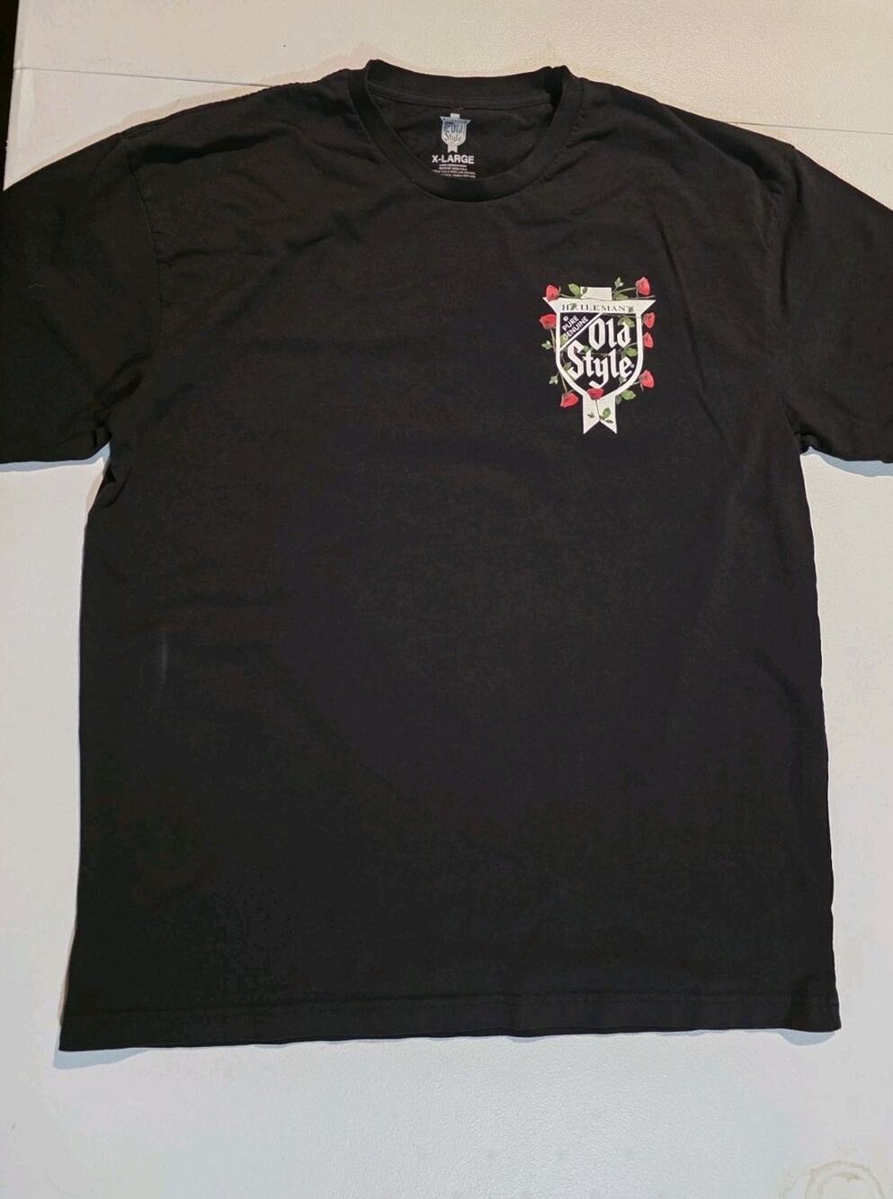 Old Style Beer Skull Graphic Black T Shirt XL Brewery Bar Pub Tee